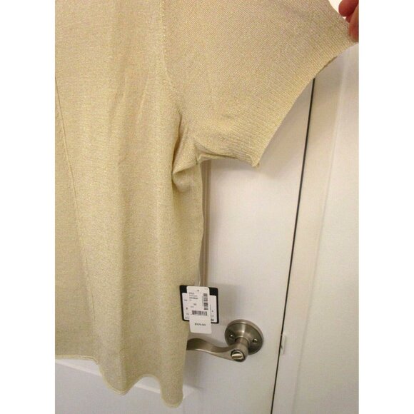 Rachel Roy Collection Plus Size Ivory Gold Combo Short Sleeve Top - Size 3X  NWT - Picture 5 of 16